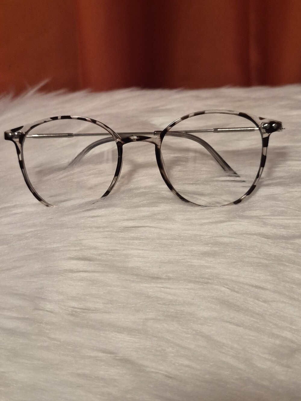 Round Tortoiseshell Eyeglasses - Subtle Gray & Brown